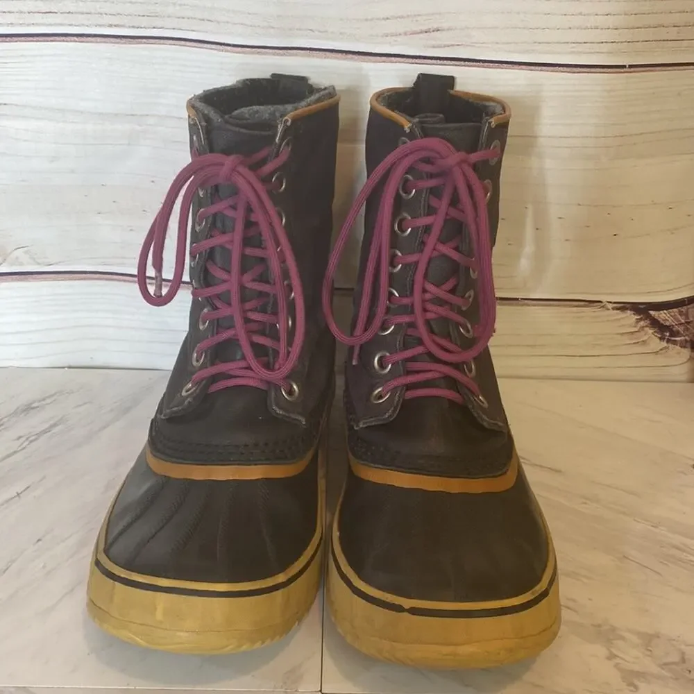 Sorel Premium Snow Waterproof Canvas Winter Boots  NL1717 Size 10